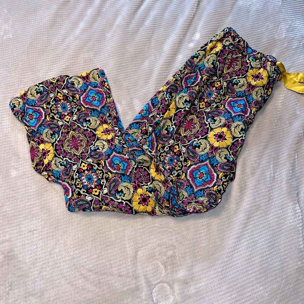 Women's Secret Treasures Abstract Print Lounge Pants Size Large EUC